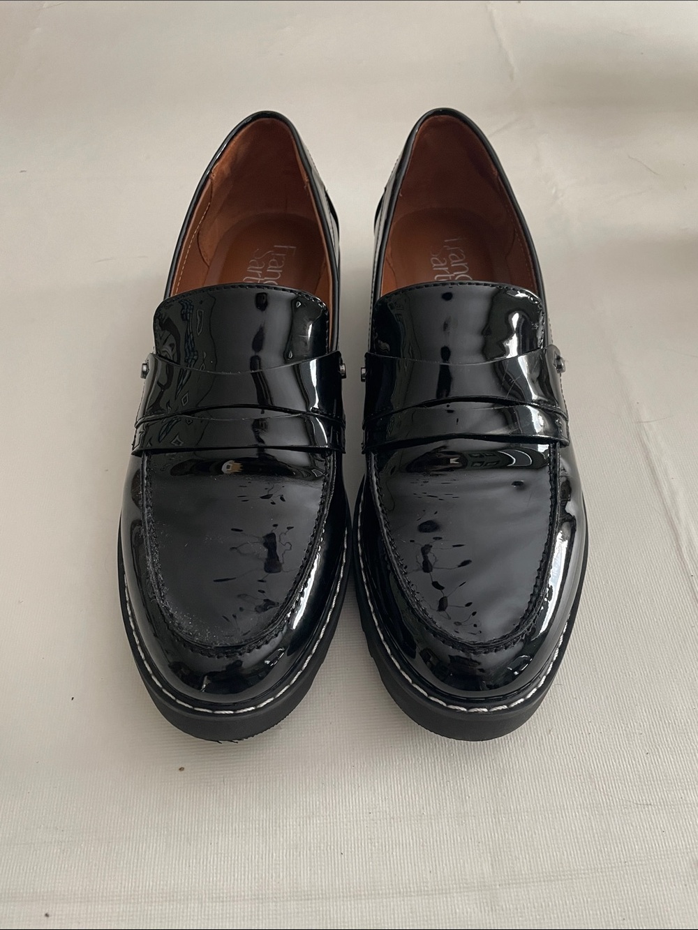 Franco Sarto Women's Black Patent Loafers